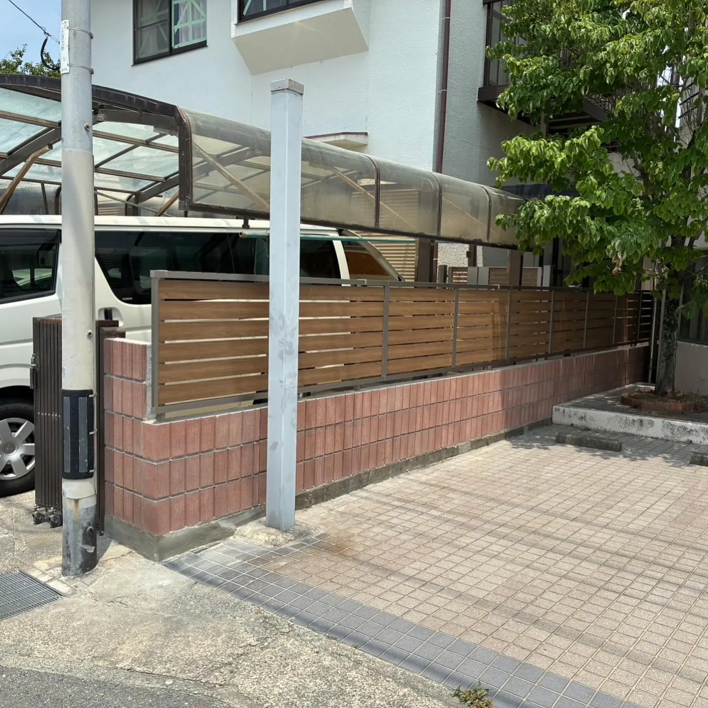 駐車場のフェンス、門柱リフォーム工事🌟