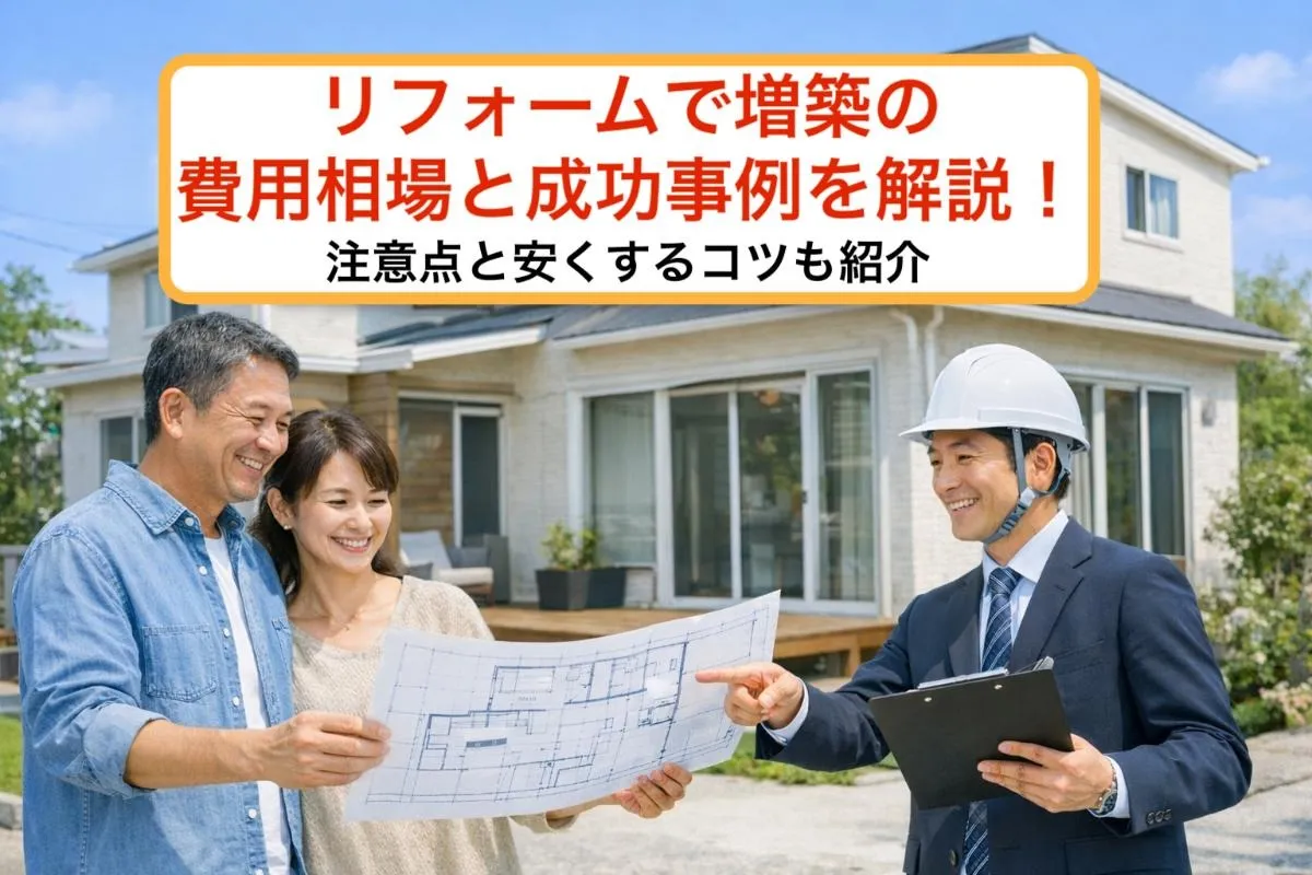 リフォームで増築の費用相場と成功事例を解説!！注意点と安くするコツも紹介
