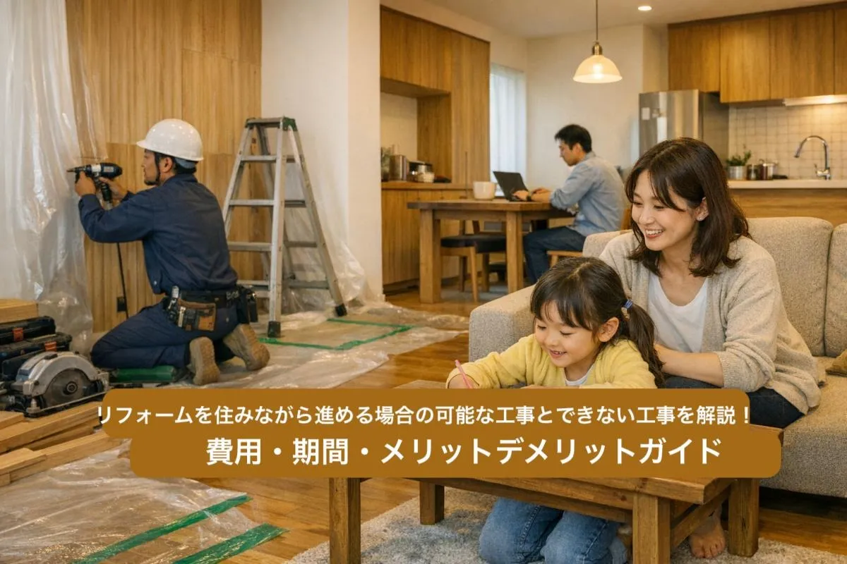 リフォームを住みながら進める場合の可能な工事とできない工事を解説！費用・期間・メリットデメリットガイド